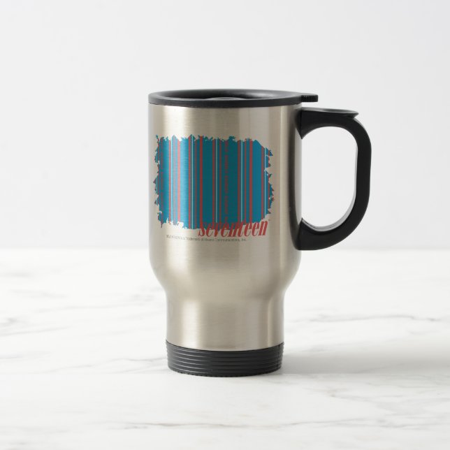 Thin Stripes Aqua 4 Travel Mug (Right)