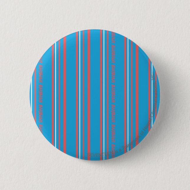 Thin Stripes Aqua 6 Cm Round Badge (Front)
