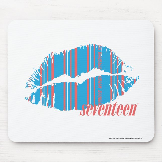 Thin Stripes Aqua Mouse Pad (Front)