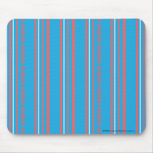 Thin Stripes Aqua Mouse Pad