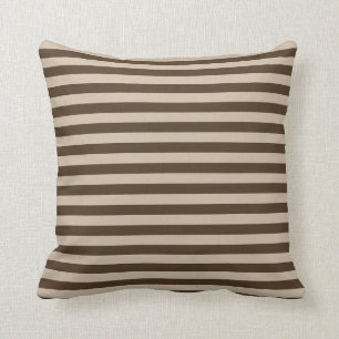Thin Stripes - Light Brown and Dark Brown Cushion