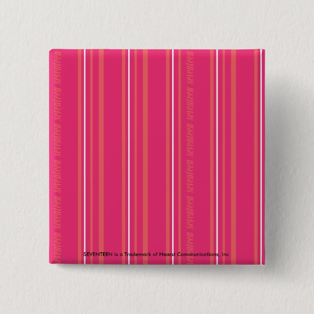 Thin Stripes Magenta 15 Cm Square Badge (Front)