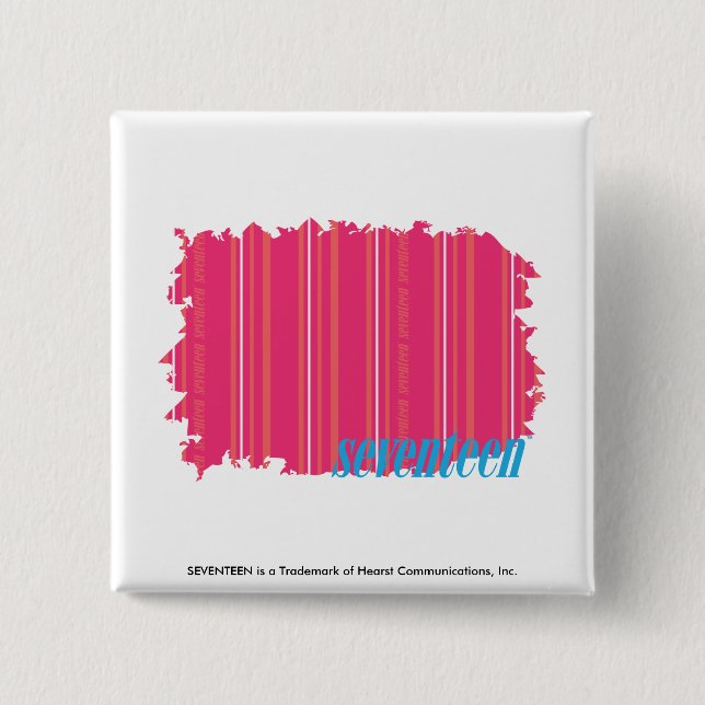 Thin Stripes Magenta 2 15 Cm Square Badge (Front)