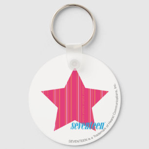 Thin Stripes Magenta 3 Key Ring