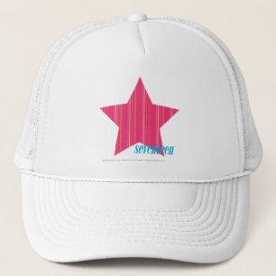 Thin Stripes Magenta 3 Trucker Hat