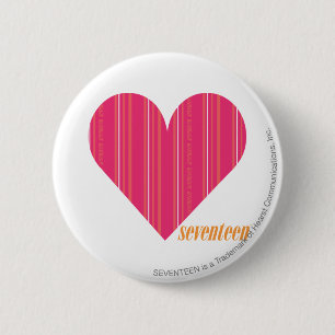 Thin Stripes Magenta 4 6 Cm Round Badge