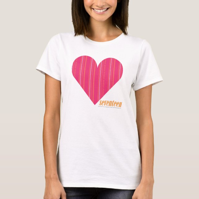 Thin Stripes Magenta 4 T-Shirt (Front)