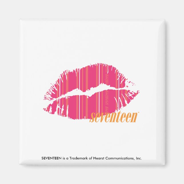 Thin Stripes Magenta Magnet (Front)