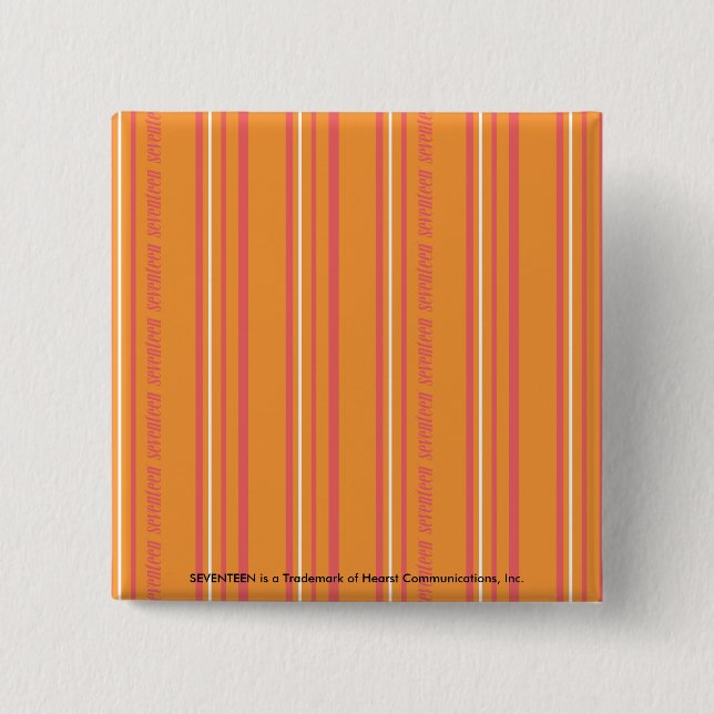 Thin Stripes Orange 15 Cm Square Badge (Front)