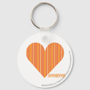 Thin Stripes Orange 3 Key Ring