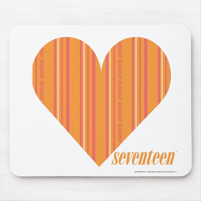 Thin Stripes Orange 3 Mouse Pad (Front)