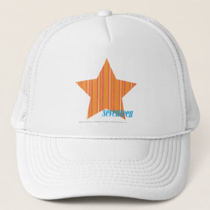 Thin Stripes Orange 4 Trucker Hat