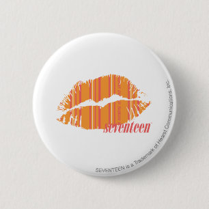 Thin Stripes Orange 6 Cm Round Badge