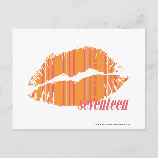 Thin Stripes Orange Postcard (Front)