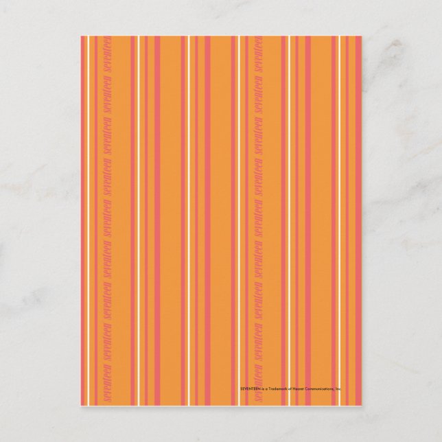 Thin Stripes Orange Postcard (Front)