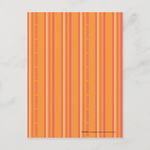 Thin Stripes Orange Postcard