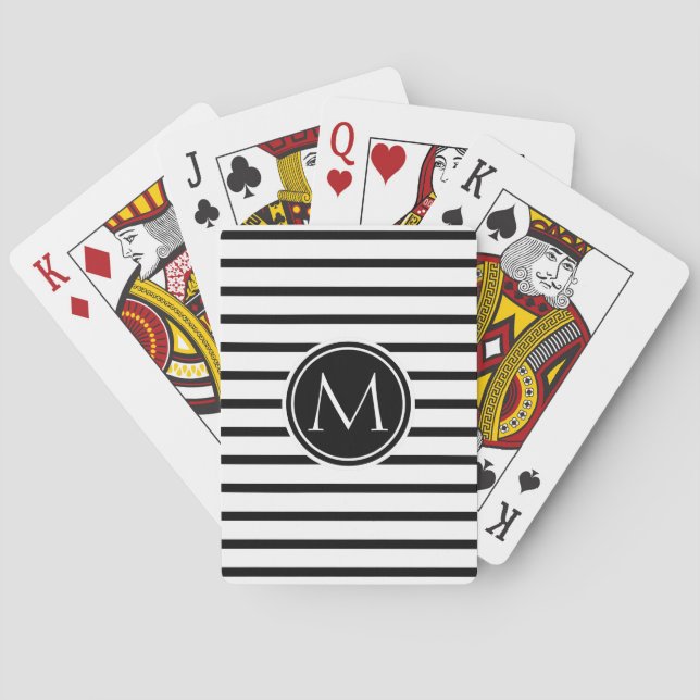 Thin Stripes Pattern Playing Cards (Back)