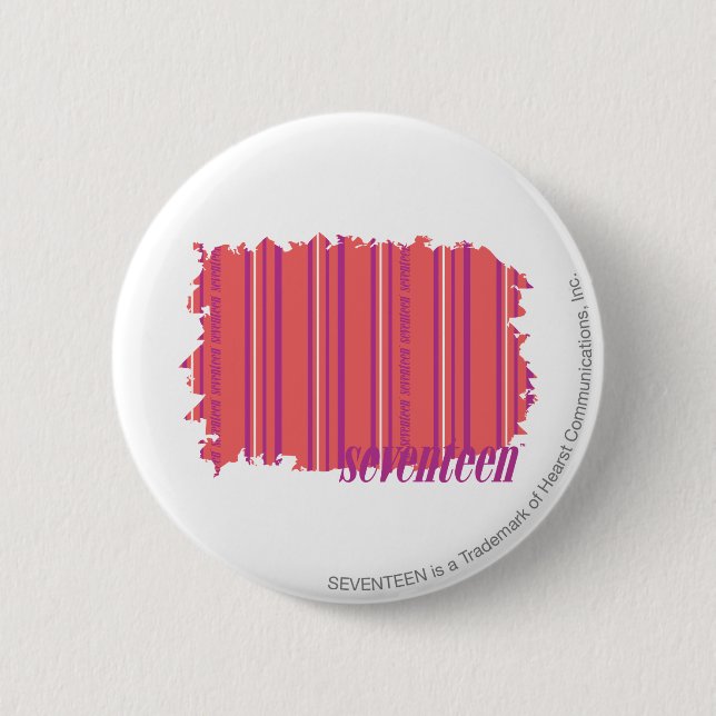 Thin Stripes Pink 2 6 Cm Round Badge (Front)
