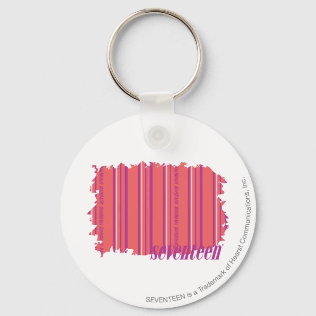Thin Stripes Pink 2 Key Ring (Front)