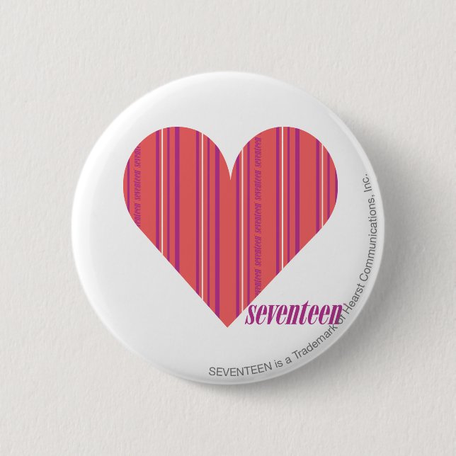 Thin Stripes Pink 3 6 Cm Round Badge (Front)