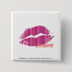 Thin Stripes Purple 15 Cm Square Badge