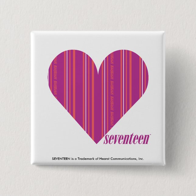 Thin Stripes Purple 4 15 Cm Square Badge (Front)