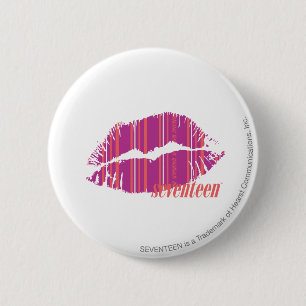 Thin Stripes Purple 6 Cm Round Badge