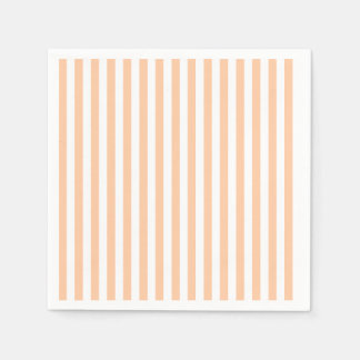 Thin Stripes - White and Deep Peach Napkin