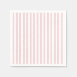 Thin Stripes - White and Pale Pink Napkin