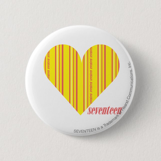 Thin Stripes Yellow 3 6 Cm Round Badge (Front)