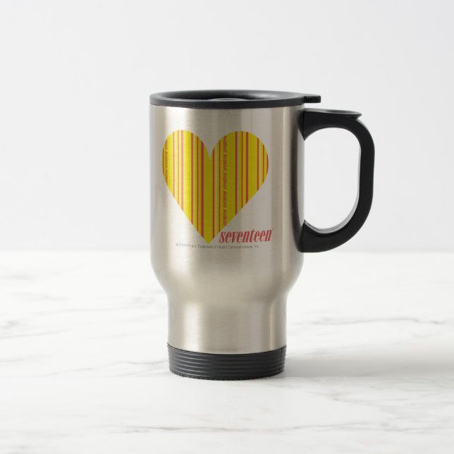 Thin Stripes Yellow 3 Travel Mug (Right)