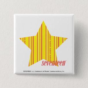 Thin Stripes Yellow 4 15 Cm Square Badge