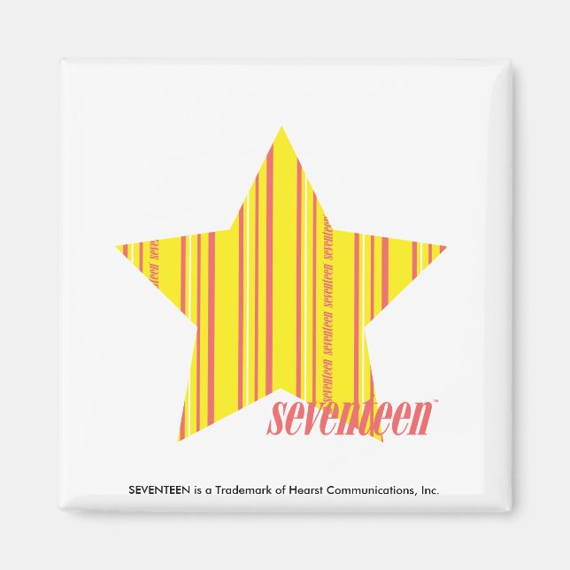 Thin Stripes Yellow 4 Magnet (Front)