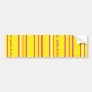 Thin Stripes Yellow Bumper Sticker