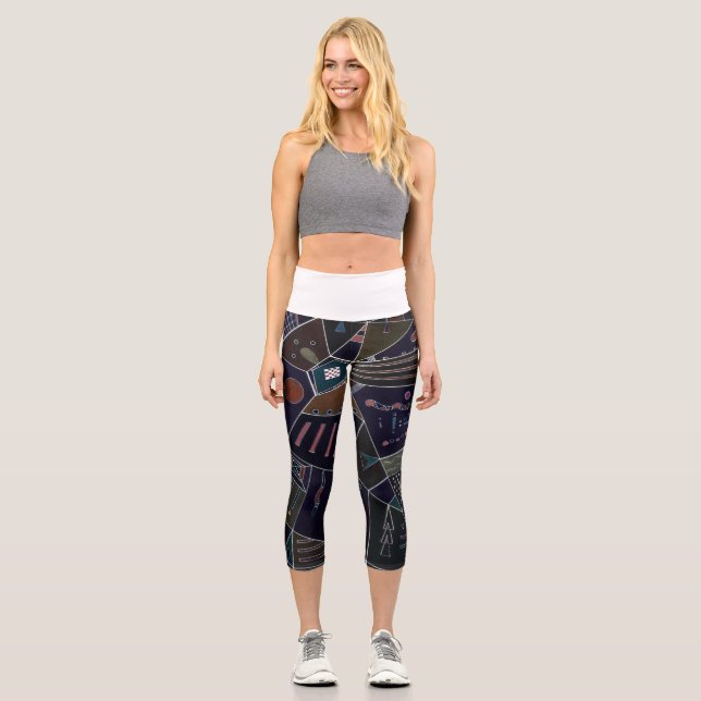 Thin Threads, 1943 by Wassily Kandinsky Capri Leggings (Front)