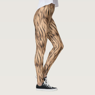 Thin Tiger Strip Safari Light Bronze Leggings