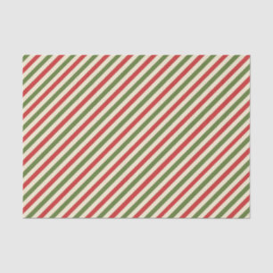 Thin Vintage Elegant Christmas Candy Cane Tissue Paper