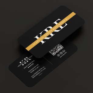 Thin Yellow Gold Line Dispatcher Rescue Modern  Business Card