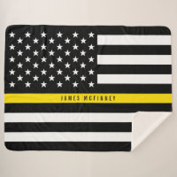 Thin Yellow Line Dispatcher Flag Monogram Large