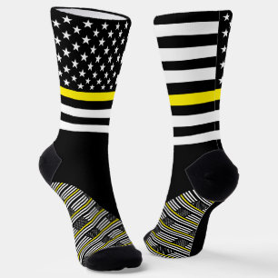 Thin Yellow Line Socks, American flag, emergency Socks