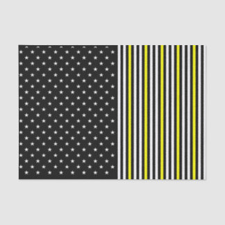 Thin Yellow Line & Stars Tissue Paper