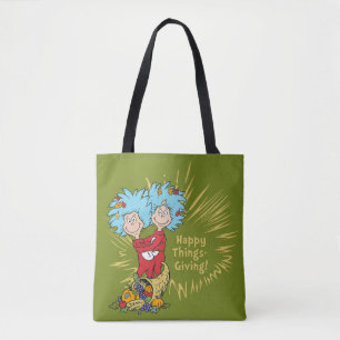 Thing 1 Thing 2 Happy Things-Giving! Tote Bag