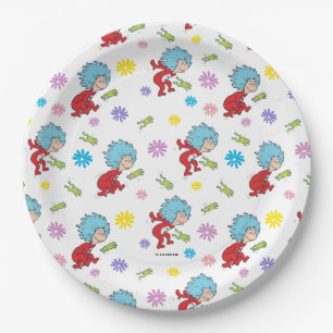 Thing 1 Thing 2 Hoppy Frog Things Pattern Paper Plate