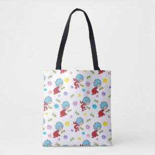 Thing 1 Thing 2 Hoppy Frog Things Pattern Tote Bag