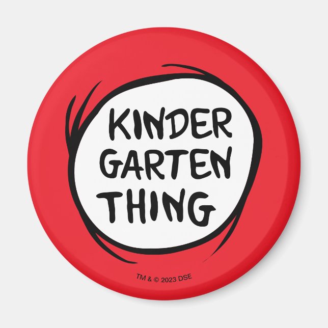 Thing 1 Thing 2 - Kindergarten Thing Magnet (Front)