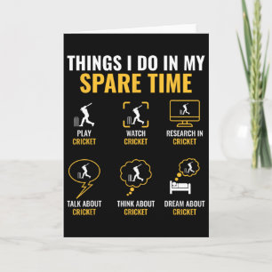 Thing I Do In My Spare Time Cricket Sport Cricket  Card