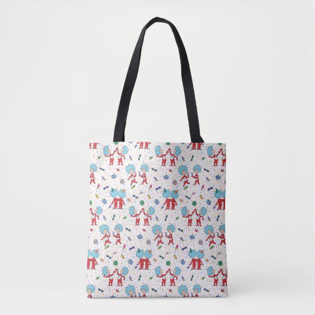 Thing One Thing Two Celebration Pattern Tote Bag (Front)