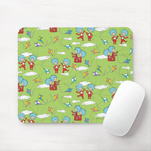 Thing One Thing Two Flying Kite Things Pattern Mouse Pad (With Mouse)