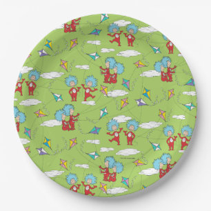 Thing One Thing Two Flying Kite Things Pattern Paper Plate