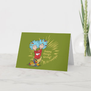 Thing One Thing Two Happy Things-Giving! Card